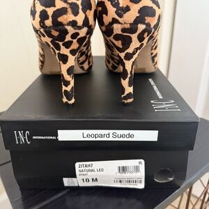 INC International Concepts Leopard Print Heels